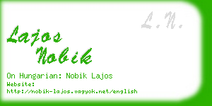 lajos nobik business card